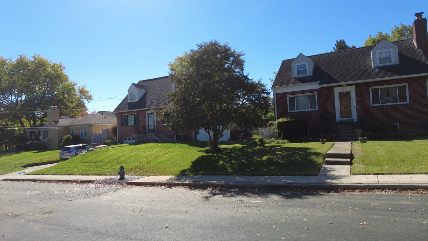 A row of brick cape cods in Cheverly